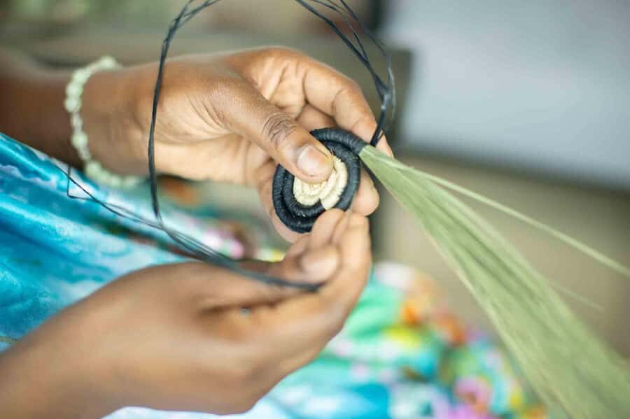 Kigali: Traditional Basket Weaving in a Garden - How the class runs: welcome, setup, then guided weaving